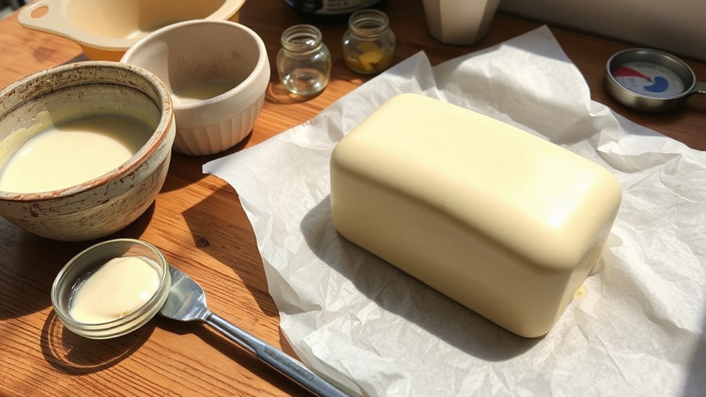 fixing gritty lard soap
